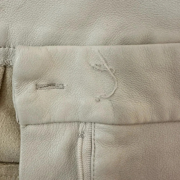 7 For all Mankind faux leather pants. Ivory Size M - Picture 5 of 11